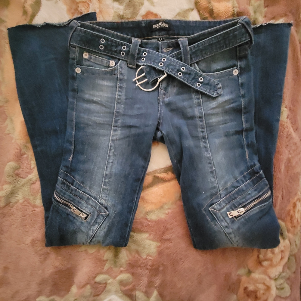 Trussardi Women's Distressed Blue Cropped Jeans